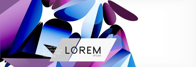 Estilo de arte poligonal triangular 3D Diseño geométrico futuro Ilustración futurista de geometría vectorial