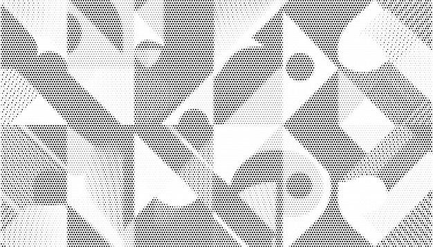 Estilo Bauhaus de medio tono abstracto