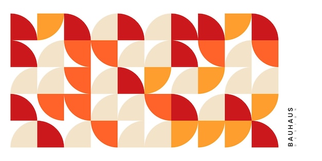 Estilo Bauhaus retro vintage con patrón geométrico abstracto