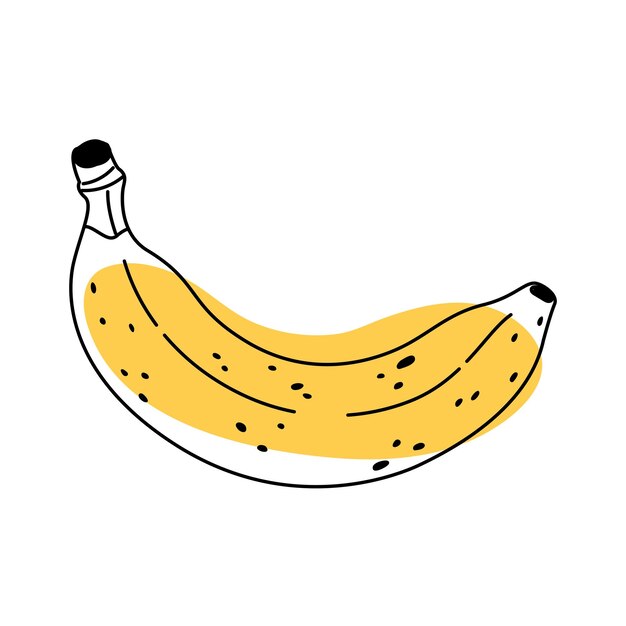 Estilo de boceto abstracto de plátano maduro