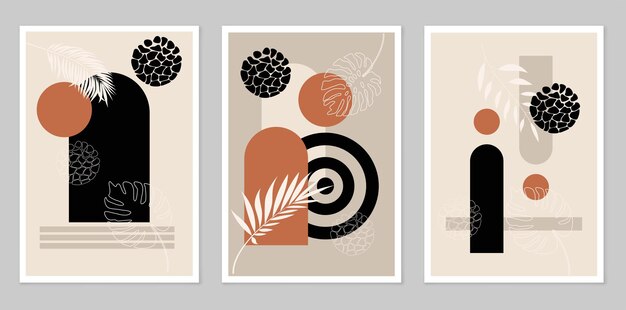 Estilo boho Ilustración moderna para decoración de pared de póster de impresión minimalista