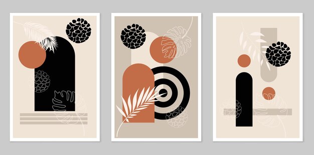 Estilo boho ilustración moderna para decoración de pared de póster de impresión minimalista