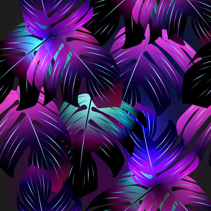 Vector estilo boho patrón sin fisuras con hojas tropicales.