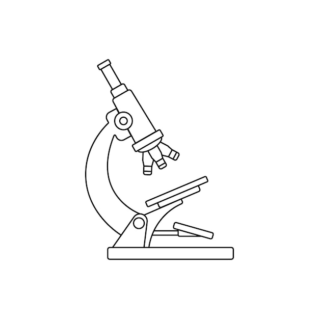 Estilo de bosquejo científico de laboratorio de microscopio Considere la incorporación de un estilo estilizado, limpio y minimalista