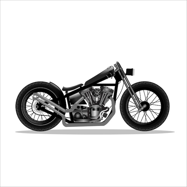 El estilo de caferacer de color negro rebel bobber con grandes ruedas