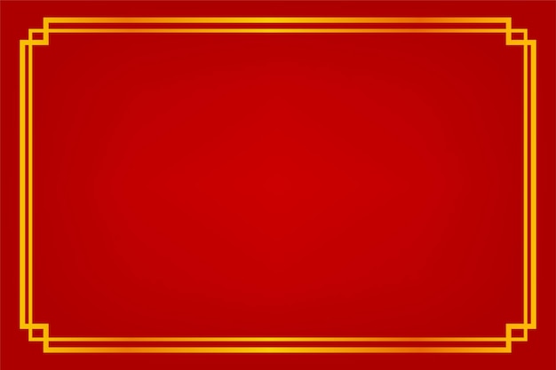 Estilo chino de marco dorado para fondo de cartel de certificado y otro fondo gradual rojo