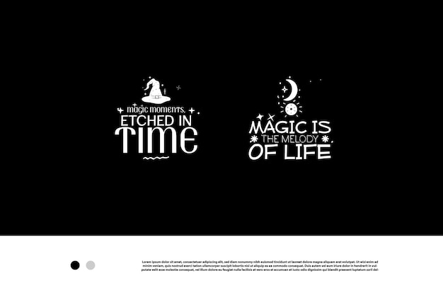 El estilo clásico de los logotipos creativos de magic quote