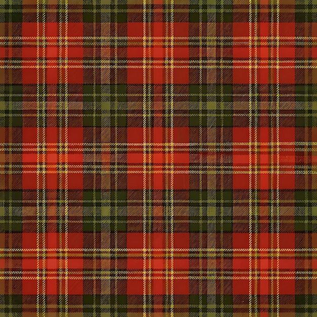 Estilo clásico de tartan a cuadros con colores navideños en rojo y verde