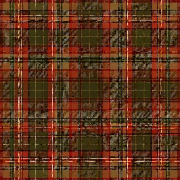 Estilo clásico de tartan a cuadros con colores navideños en rojo y verde