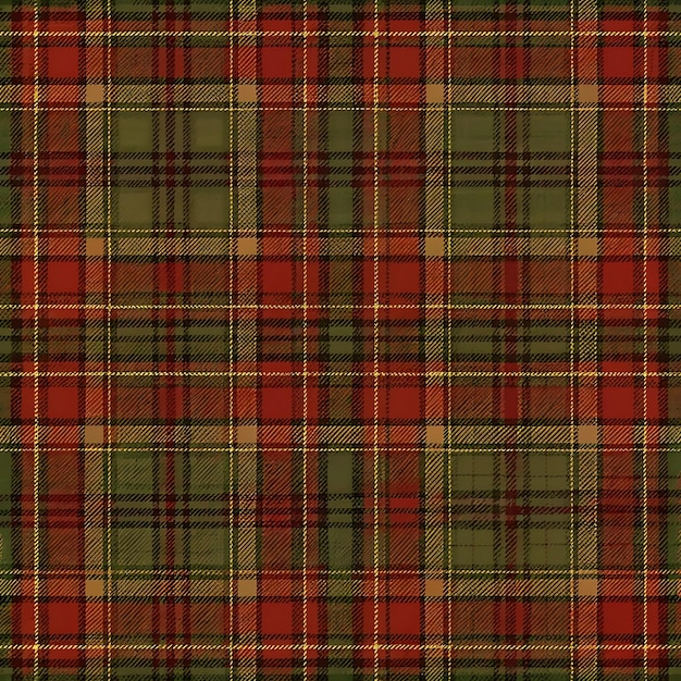 Estilo clásico de tartan a cuadros con colores navideños en rojo y verde