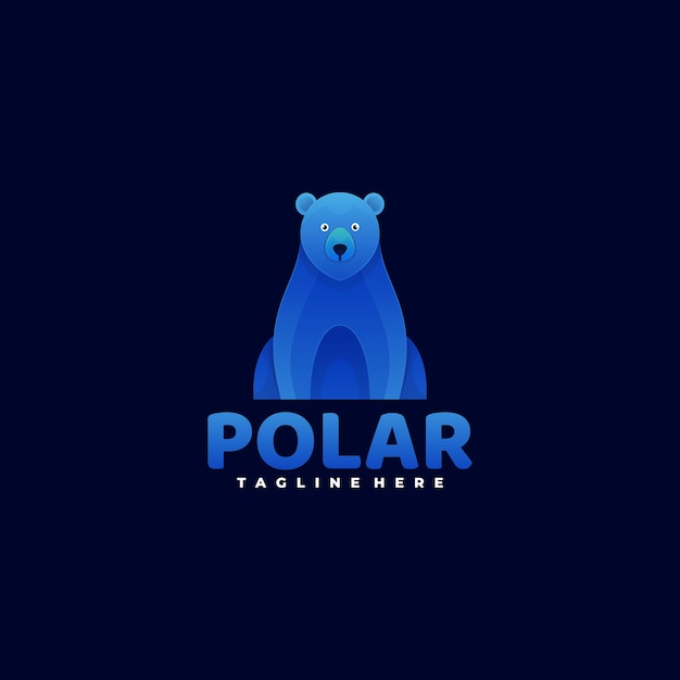 Estilo colorido gradiente polar del logotipo.