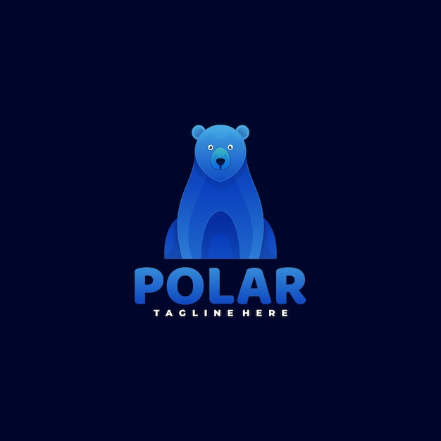 Vector estilo colorido gradiente polar del logotipo.