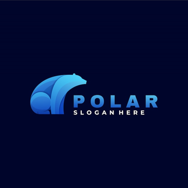 Estilo colorido gradiente polar del logotipo.