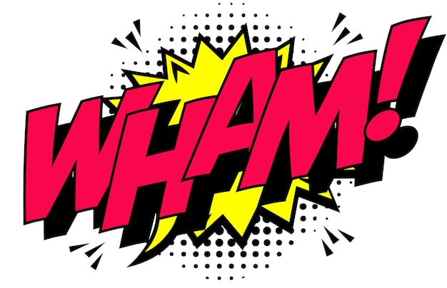 Vector estilo de cómic de texto wham