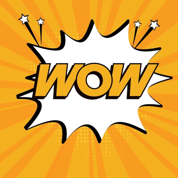 Estilo de cómic vectorial Wow arte pop