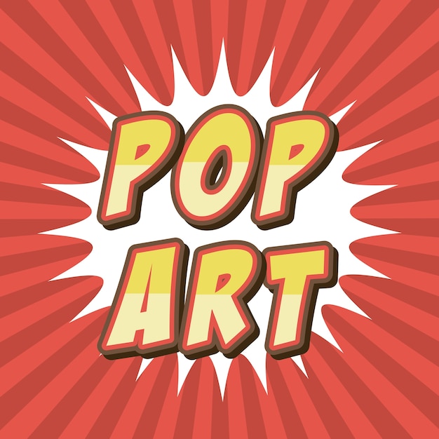 estilo cómico del arte pop