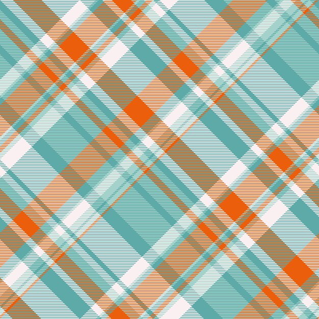 Estilo de comprobación tartan textil español sin costuras tela de patrón de fondo vectorial de los años sesenta textura a cuadros en colores azul azulado y blanco