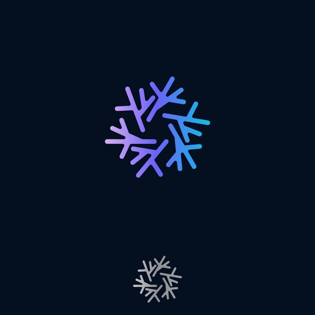 Estilo de contorno círculo colorido Diseño del logotipo Coral