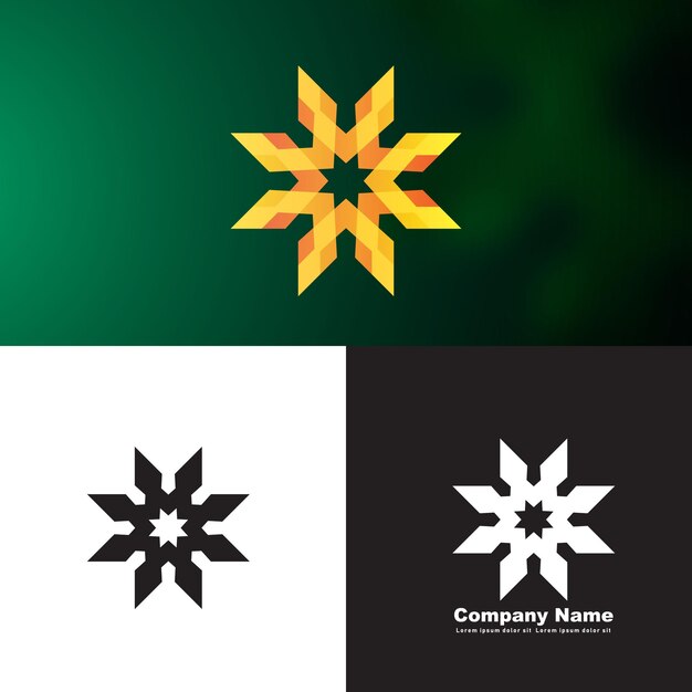 Estilo degradado de plantilla de logotipo abstracto colorido