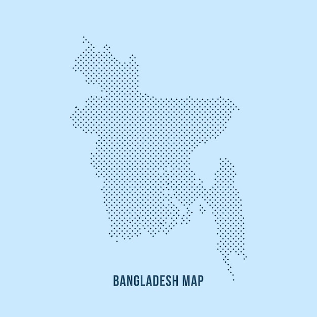 Estilo de diamante de fondo con puntos vectoriales en el mapa de Bangladesh