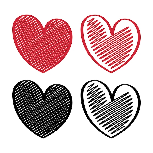 Estilo de dibujo de corazones