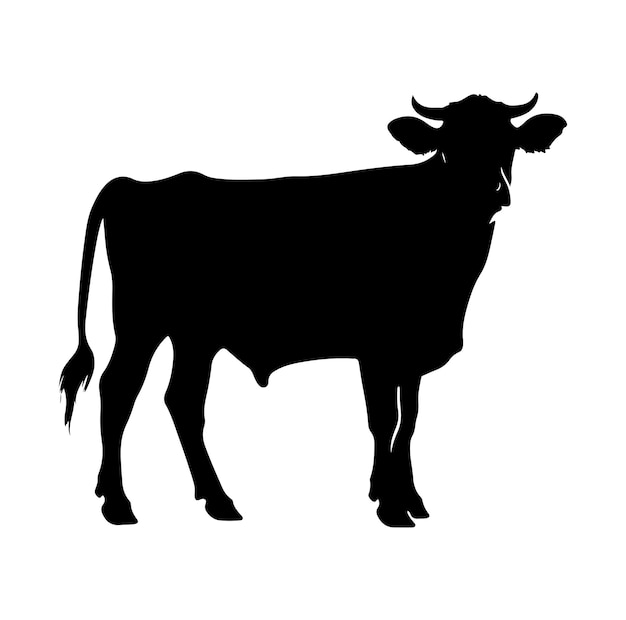 Vector estilo de dibujo de ilustración vectorial de la colección de animales de vaca