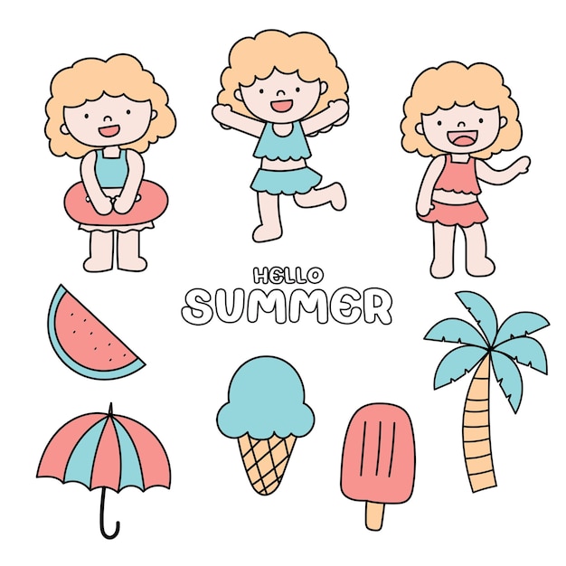 Estilo de dibujo de verano