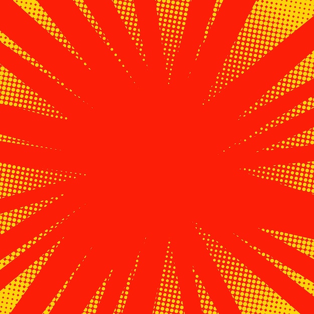 Estilo de dibujos animados abstracto patrón de zoom de medio tono fondo cómico fondo punteado con círculos puntos