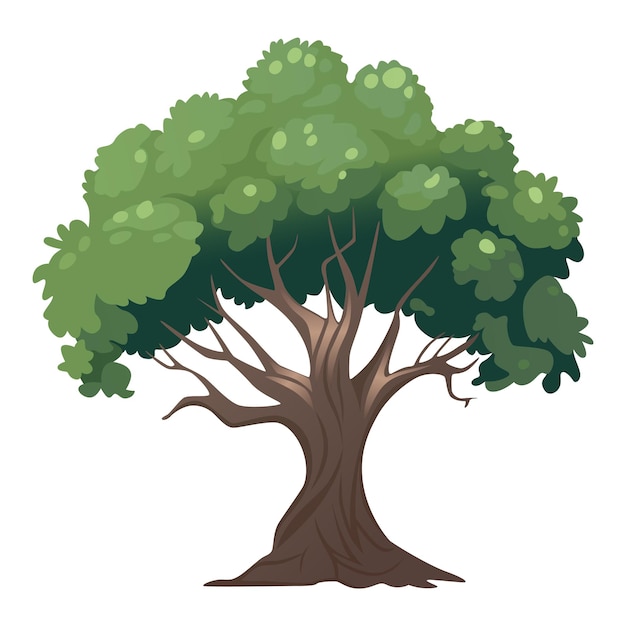 Estilo de dibujos animados bonsai árbol colorido vector ilustración Vector árbol ilustración sobre fondo blanco