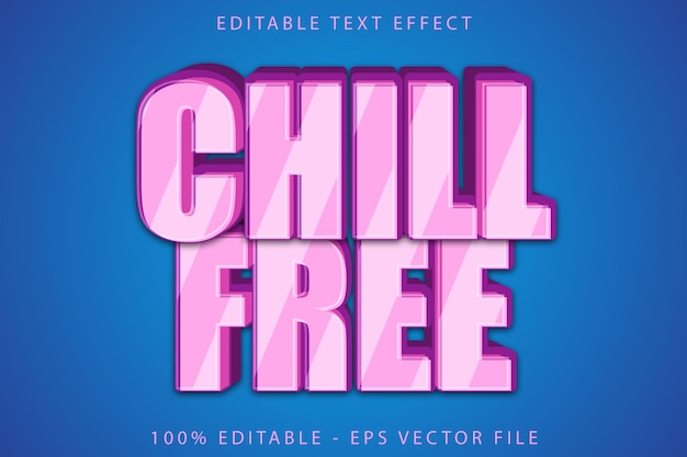 Estilo de dibujos animados de efecto de texto editable gratuito Chill