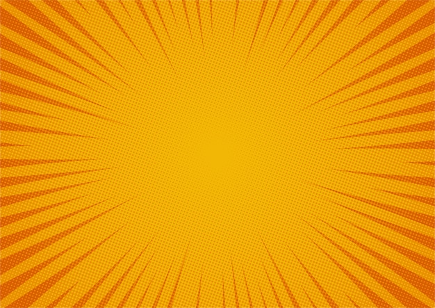 Estilo de dibujos animados de fondo amarillo cómico abstracto. luz del sol.