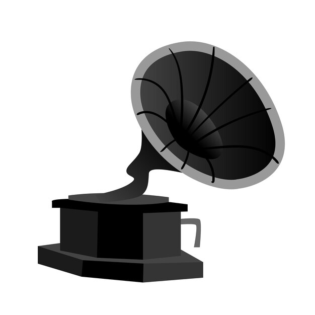 Estilo de dibujos animados de imágenes prediseñadas de tocadiscos