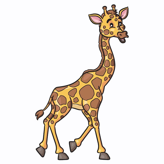 Estilo de dibujos animados de jirafa