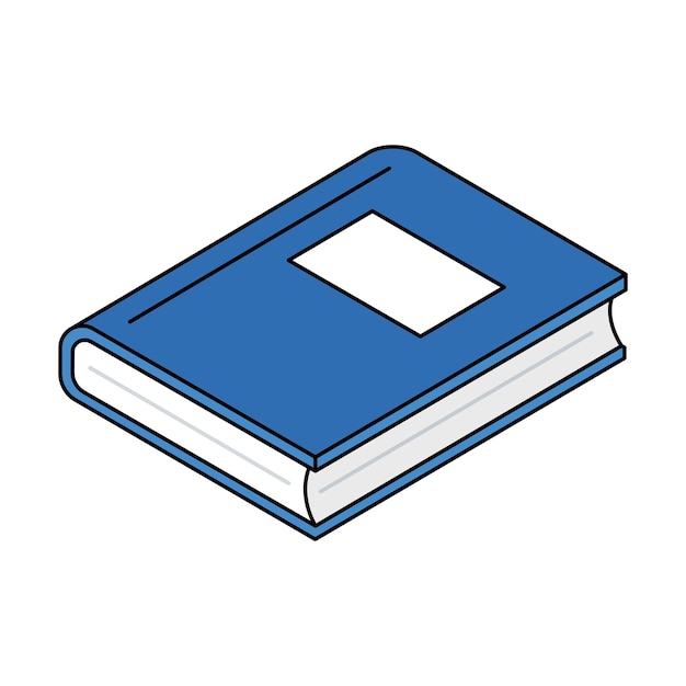 Estilo de dibujos animados de libro isométrico