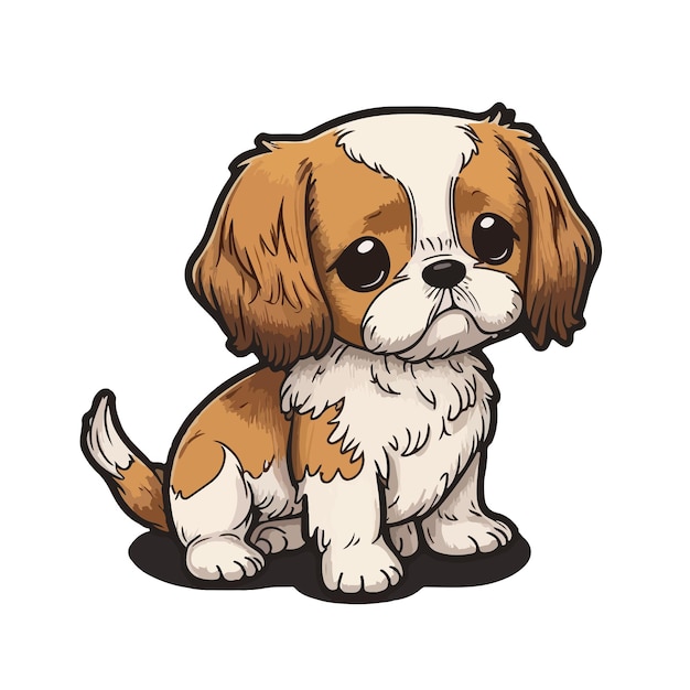 Estilo de dibujos animados lindo cachorro