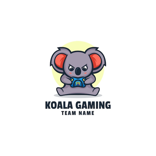 Estilo de dibujos animados de la mascota del juego de Koala del logotipo