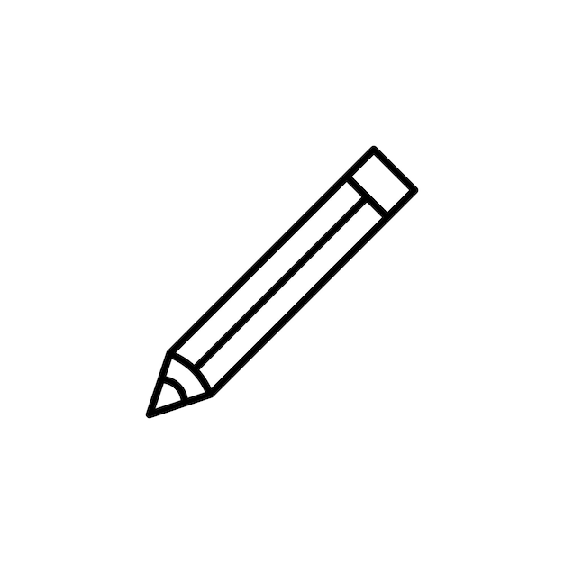 estilo de diseño del contorno del icono vectorial del lápiz
