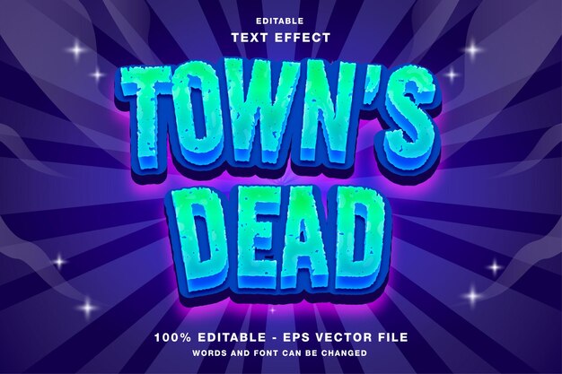 Estilo de diseño de logotipo de juego 3d dead de town39s