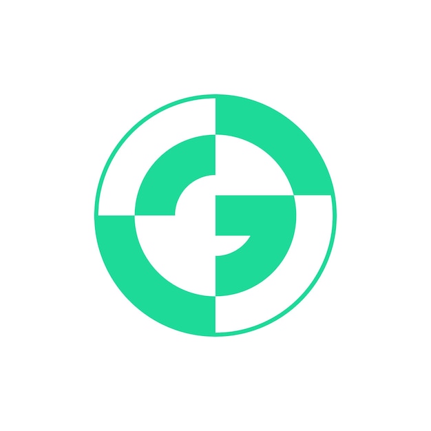 Estilo de diseño de logotipo de letra G inicial circular, logotipo mínimo moderno