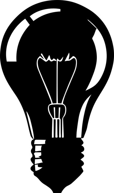 Estilo de diseño monocromático de logotipo de bombilla