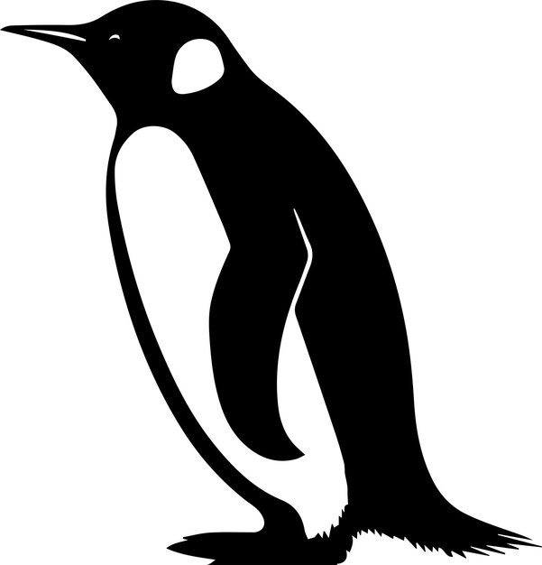 Estilo de diseño monocromático de logotipo de pingüino