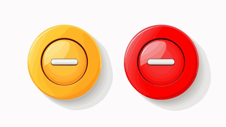 Vector estilo de diseño plano vector de dibujos animados icono de encendido y apagado
