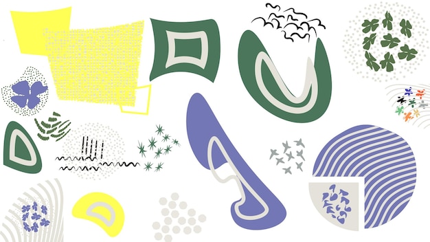 Estilo de doodle dibujado a mano de moda Recursos gráficos abstractos Ilustración vectorial de concepto moderno