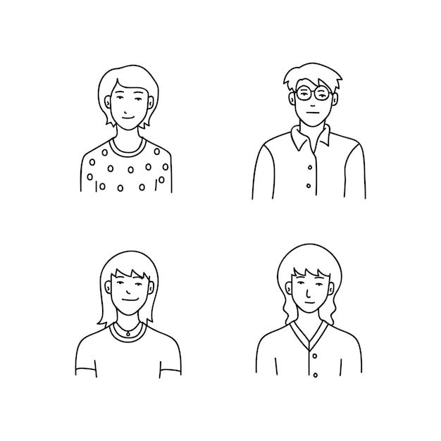 Estilo del Doodle de personas