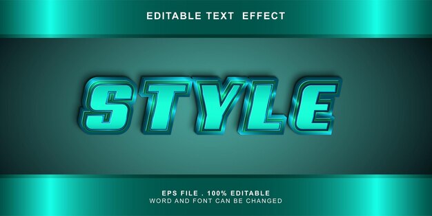 estilo editable del efecto de texto