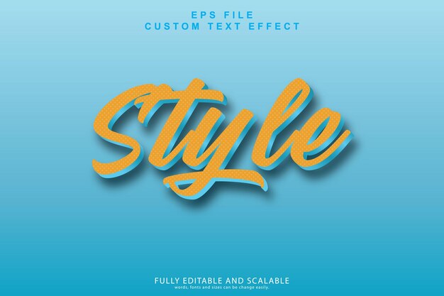 Estilo editable premium eps efecto de texto 3d