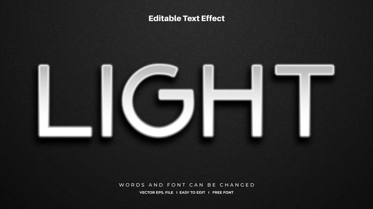 Estilo de efecto de luz del texto