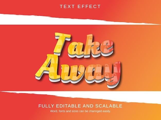 Estilo de efecto de texto 3D para llevar