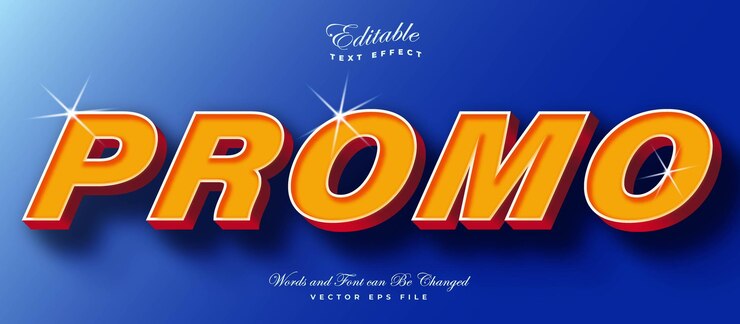 Estilo de efecto de texto 3D promocional