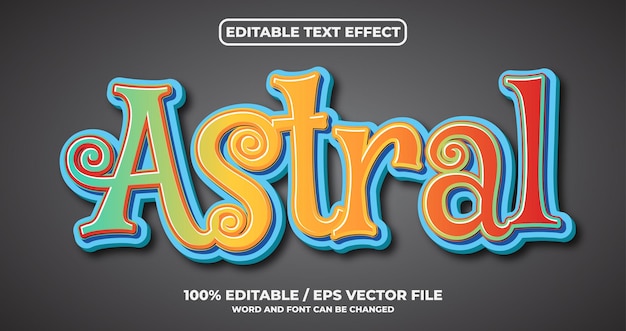 Estilo de efecto de texto astral